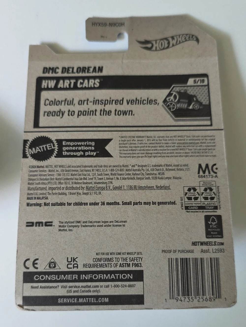 Hot Wheels Art Cars - Datsun, Driftsta, Dodge Dart, Manga, Delorean, Mini Van